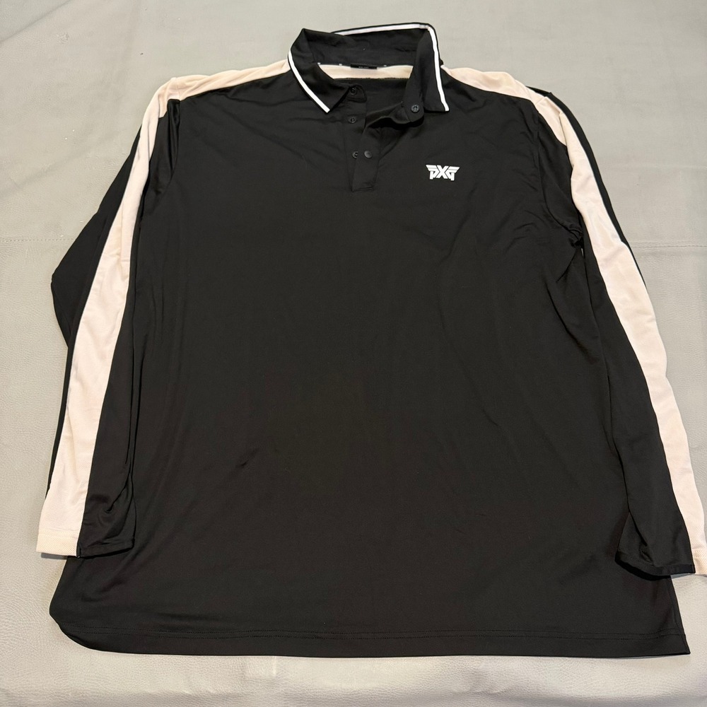 PXG Parsons Extreme Golf Men XL Henley Snap Golf Polo Shirt Black Performance-XL